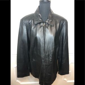 Croft & Barrow Lambskin Black Leather Jacket